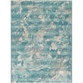 thumbnail image 3 of Unique Loom Outdoor Modern Collection Area Rug - Strive (5' 1" x 7' 1" Rectangle Aqua Blue/Yellow), 3 of 8