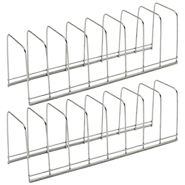 2pcs Stainless Steel Kitchen Dish Organizer Drain Storage Rack Kitchen Dish Rack for Countertop