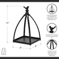 thumbnail image 4 of Veldra Curved Mini Table Lantern & Bird Accent - Black, 4 of 8