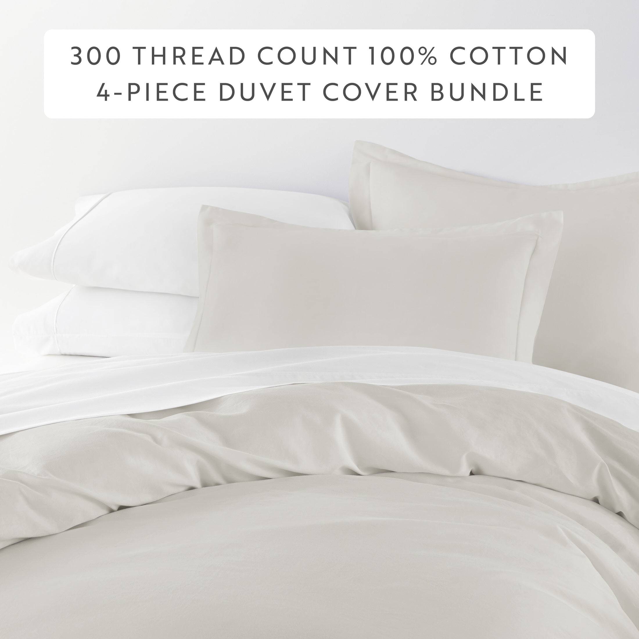 Premium 300 TC Brushed Cotton Comforter & Duvet Cover Set