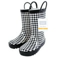 thumbnail image 2 of Hudson Baby Infant Girl Rain Boots, Houndstooth, 10 Toddler, 2 of 3