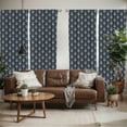 thumbnail image 2 of Ambesonne Dark Blue Window Curtains, Vintage Royal Damask, Each 28" W x 95" L, Pale Blue Dark Blue, 2 of 5