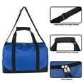 thumbnail image 4 of 30 Liter Capacity Unisex Duffle Bag with Velcro Closure Handle and Luggage Shoulder Strap for Gym, Travel and Commuting in Blue, 4 of 6