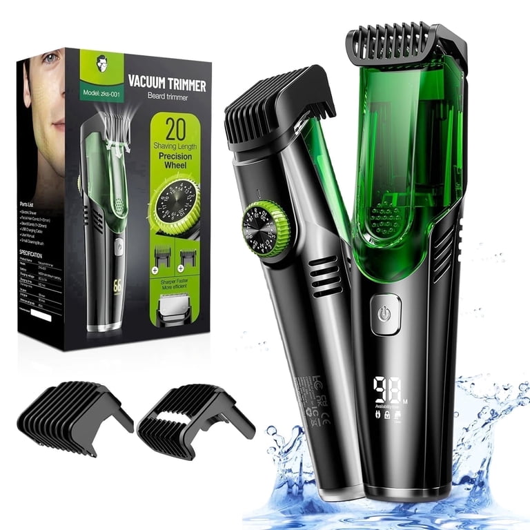 Nogroa Vacuum Beard Trimmer, Cordless Electric Shaver photo 1