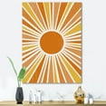 thumbnail image 2 of Designart ' Minimal Bright Shining Orange Sun Rays I ' Modern Canvas Wall Art Print, 2 of 4