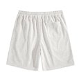 thumbnail image 5 of GrmtClth Mens Shorts Casual Waffle Elastic Waist Lightweight Sweat Shorts Summer Gym Drawstring Shorts Beach Vacation Jogging Shorts with Pockets White L, 5 of 9