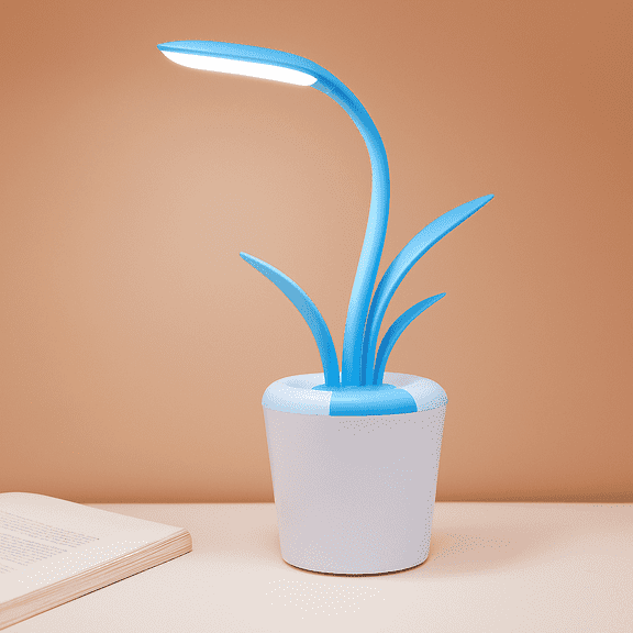 LED Table Lamp, USB Rechargeable Eye Protection Desk Lamp with Touch Dimming, 3 Brightness Levels & Colorful Night Light