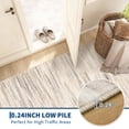 thumbnail image 6 of Garvee 5'x7' Modern Abstract Striped Area Rug Washable Rug, Soft Non Slip Low‑Pile Indoor Carpet for Living Room Bedroom Home Decor, Beige, 6 of 8