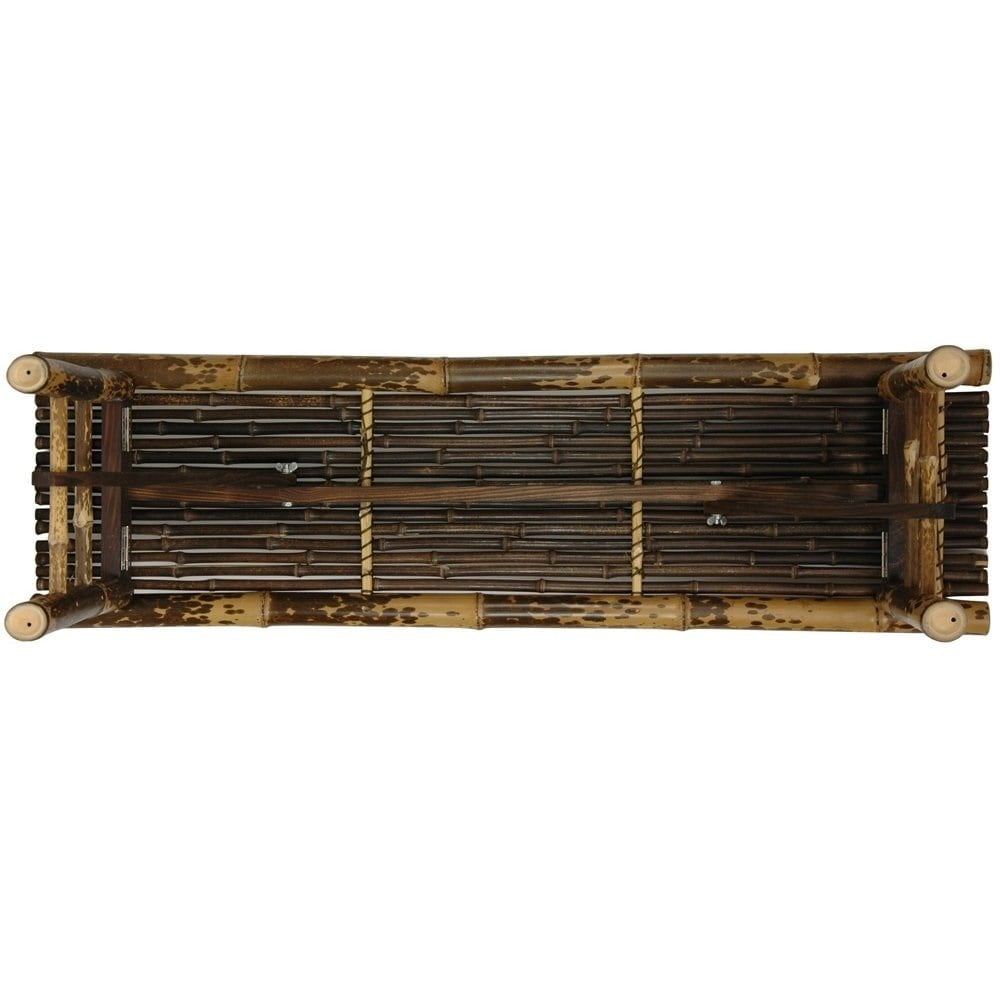 Oriental Furniture Japanese Bamboo Folding Indoor Backless Bench