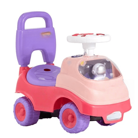 Ride-On Push Car Toy with Horn & Music, Foot-to-Floor Walker with Under-Seat Storage, 48.5 lbs Load Capacity