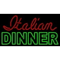 thumbnail image 1 of Italian Dinner 1 LED Neon Sign 20 x 37 - inches, Black Square Cut Acrylic Backing, with Dimmer - Bright and Premium built indoor LED Neon Sign for restaurant window and interior decor., 1 of 7