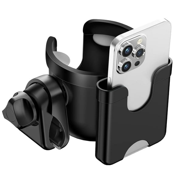 Wanocean Universal Cup Holder Stroller Cup Holder Bike Cup Holder 360° Rotatable Large Caliber Designed Cup Holder for Stroller Wheelchair Walker Scooter