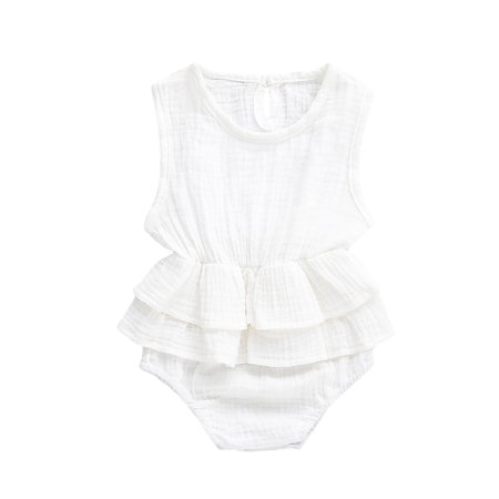 

Infant Baby Girl Summer Tutu Skirt Romper Bodysuits Flutter Sleeve One-Piece Romper Jumpsuit Outfits