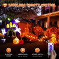 thumbnail image 4 of JMEXSUSS Orange Solar Halloween Lights Outdoor, 320 LED 9.8ft x 6.6ft Solar Net Lights Outdoor Waterproof, Solar Lights with 8 Modes Remote for Halloween Decorations, 4 of 6