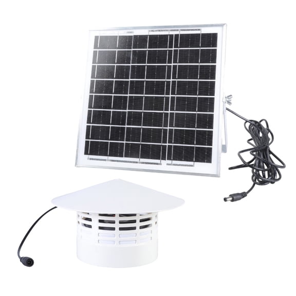 Energy Efficient 110mm Solar Attic Ventilation Fan With 8W Panel For Bathroom Dampness Odor Control