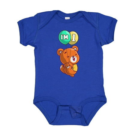 

Inktastic I m 1 Teddy Bear Gift Baby Boy or Baby Girl Bodysuit