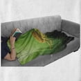 thumbnail image 6 of Mermaid Soft Flannel Fleece Throw Blanket, Girl Fish Tail Swimming in the Deep Sea Fantasy World Artwork Print, Cozy Plush for Indoor and Outdoor Use, 60" x 80", Dark Green Ginger Green, by Ambesonne, 6 of 6