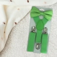 thumbnail image 2 of Tirantes ajustables para niños Perfecl con pajarita Verde brillante, 2 of 8