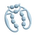 thumbnail image 4 of Outil de Massage à Rouleau pour Muscles Fascia, Neuf Roues, Robuste, pour Cuisse, Bleu Clair, 4 of 9