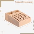 thumbnail image 4 of Wooden Leather Tool Holder with 46 holes, Hole Punch Leather Craft Tools Rack Stand Storage Box, 4 of 6