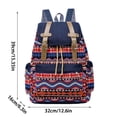 thumbnail image 2 of Bohemian Aztec Backpack for Women, Vintage Tribal Print School Bag with Drawstring & Buckle Closure, Lightweight Polyester Travel Rucksack for College Students, Festival, Hiking, 2 of 7