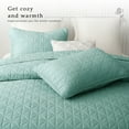Exclusivo Mezcla Reversible Twin Quilt Bedding Set, Lightweight Solid