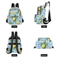 thumbnail image 4 of FORMRS Mini Backpack Purse for Women Quilted Travel Daypack Casual Shoulder Bag, Cartoon Plaid Lemon, 4 of 7