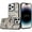 Black, variant on For iPhone 14 PRO MAX 6.7 in.Case Full Glitter Flakes with Cute Butterflies