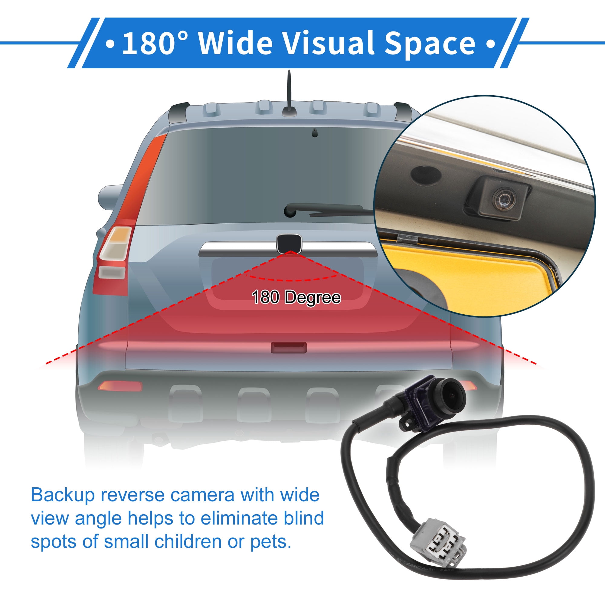 Unique Bargains Rear View Camera for Dodge Dart 2013-2016 License Plate Park Assist