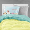 thumbnail image 2 of Merry Christmas Carolers Chow Chow White Fabric Standard Pillowcase, 2 of 2