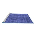 thumbnail image 2 of Ahgly Company Machine Washable Indoor Round Oriental Blue Industrial Area Rugs, 7' Round, 2 of 4