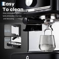 thumbnail image 7 of EastVita 20 Bar Pressure Stainless Steel Espresso Machine with Grinder 1.5L Removable Water Tank Milk Frother Steam Wand Black, 7 of 7