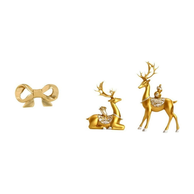 Tiradores De Latón Con Forma De Lazo Para Cajones De Cocina, Armarios, Cómodas Y Baño. Incluyen Figuras De Ciervos, Renos Y Alces. Adornos Coleccionables Para Escritorio. Estatuas