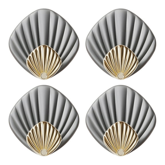 Needhep No Assembly Required Door Hanger Hook Towel Sticky Clear Hooks Waterproof, Banana Hook Hanger Holder Under-Cabinet Wall Mounted Coat Rack Heavy Duty Hooks, For Entryway (Gray)