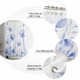 thumbnail image 7 of Shower Curtains Vintage Floral Bath Curtain Watercolor Flowers Blue Waterproof Bathroom Shower Curtain Set with Hooks Decoration 72 x 72 Inches, 7 of 7
