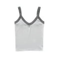 thumbnail image 4 of XFLWAM Sleeveless Tops for Women Summer Spaghetti Straps Crop Tank Top Ribbed Knit T Shirts Slim Fit Camisole Fashion, 4 of 5