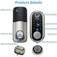 thumbnail image 3 of Smart Lock Fingerprint Electronic Deadbolt Door Lock with Keypad-Bluetooth,Keyless Entry Smart Deadbolt,Free App Control,IC Card,Ekeys Sharing,Passcode,Auto Lock,Support Google Home, 3 of 7