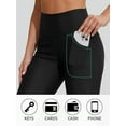 thumbnail image 6 of Charmo V Slit Swim Pants for Womens High Waistband Capris Pants Swim Surfing Leggings with Pockets UPF 50+, 6 of 6