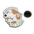 thumbnail image 3 of 12 pc Dog Theme Zinc Alloy Word Brooch Enamel Pins for Men Women White 30x26x1.6mmDIY, 3 of 3