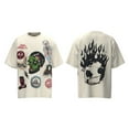 thumbnail image 1 of Marca de moda estadounidense GALLERY DEPT High Street, camiseta de manga corta holgada informal con letras retro lavadas y desgastadas para hombres y mujeresD28, 1 of 4