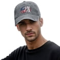 thumbnail image 4 of Vintage Washed Baseball Cap for Men and Women, Adjustable Low Profile Dad Hat, Cotton Curved Brim Casual Outdoor Hat,Distressed MAGA Flag, 4 of 7