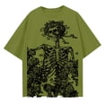 thumbnail image 4 of Yuanlong Womens T-Shirts Oversized Short Sleeve Crew Neck Rose Print Tshirts Sumemr Street Personality Stylish Lady Tops, 4 of 4
