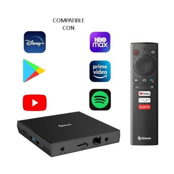 Tv Box Android 10 Convertidor Steren INTV-1000 Pantalla Smart TV Chromecast