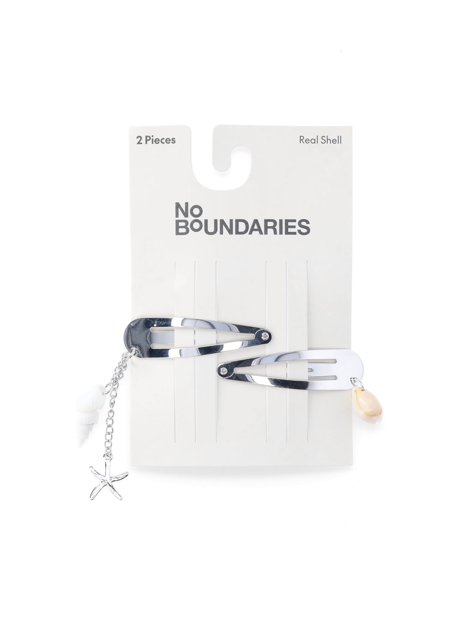No Boundaries Snap Clip with Charms, 2-Piece Set, Ivory