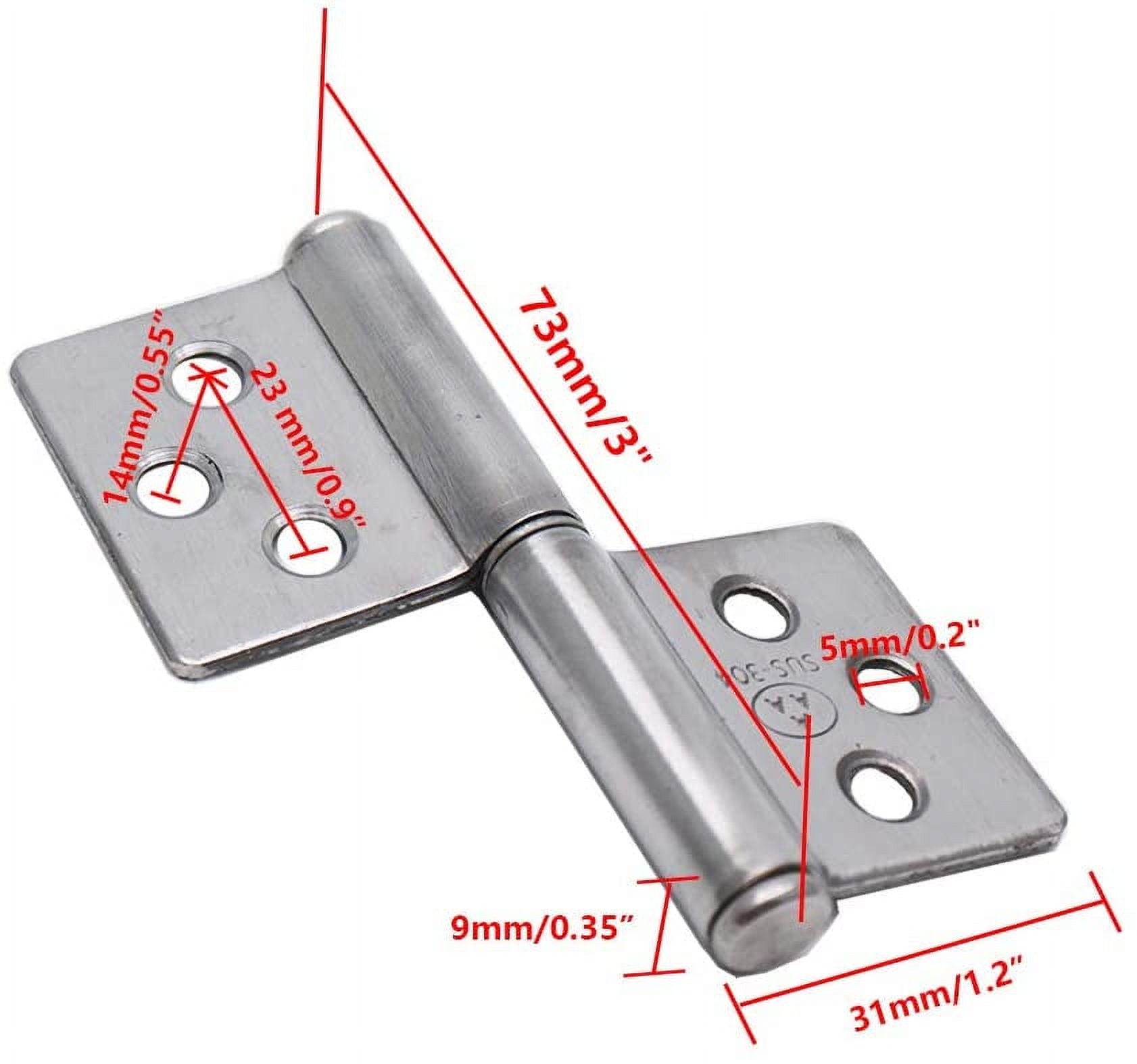 Rannb Spring Hinge Self Opening Hinge 2 Length Stainless Steel Door Hinge - Pack of 4