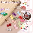 thumbnail image 3 of 100 Pcs Mini Ribbon Bow 0.8" Mini Fabric Satin Ribbon Flower Bows for Craft DIY Sewing Wedding Birthday Party, White, 3 of 5