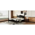 thumbnail image 3 of Full Size Wood Platform Bed Frame with Black Finish, No Box Spring Needed, for Bedroom, 3 of 17