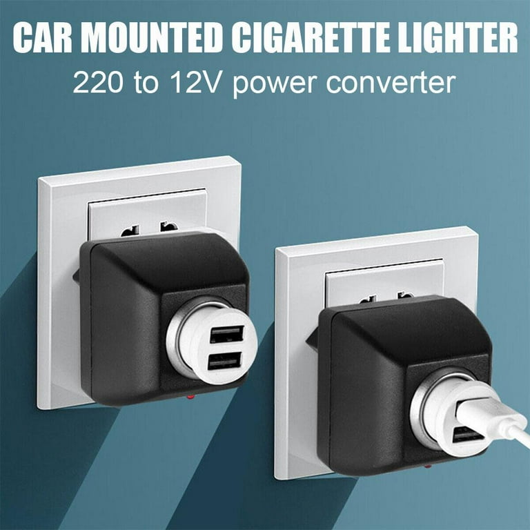 Car Cigarette Lighter Charger 220V Mains Plug to 12V 2024 Adapter Power C0M0 Walmart