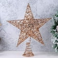 thumbnail image 4 of Glitter Christmas Tree Topper 20cm Christmas Tree Star Wire Star Star Treetop Christmas Tree Topper Hollow Star Pink Gold Glitter Star For Christmas T, 4 of 5
