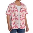 thumbnail image 2 of Sikiie Summer Flamingo Men's Wrinkle Free Untucked Cuban Shirt Business Casual Button Down Shirts Short Sleeve ShirtX-Large, 2 of 5